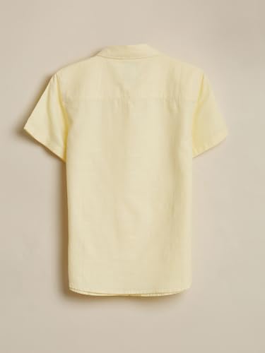 Boys Yellow Solid Casual Shirt