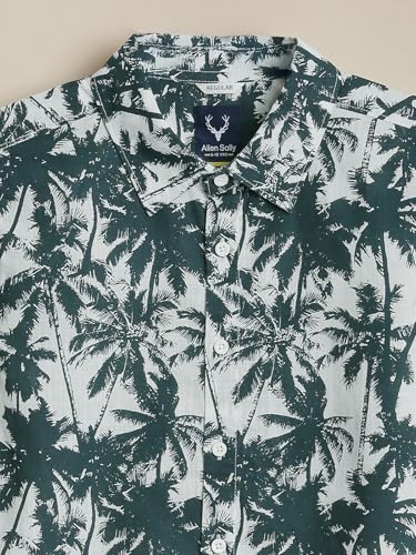 Boys White Print Casual Shirt