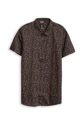 Boys Navy Print Casual Shirt