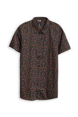 Boys Navy Print Casual Shirt