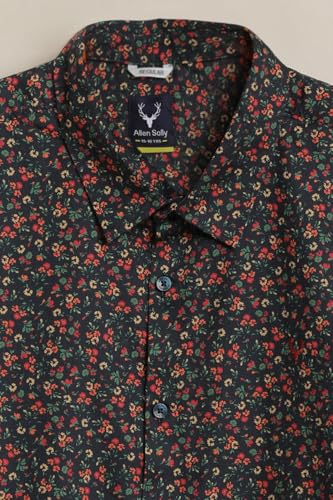 Boys Navy Print Casual Shirt