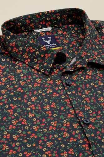 Boys Navy Print Casual Shirt
