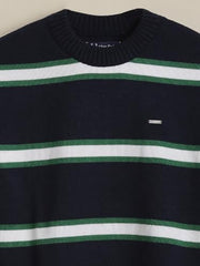 Allen Solly Boy's Acrylic Crew Neck Sweater (ABSWEOSFX32169_Navy
