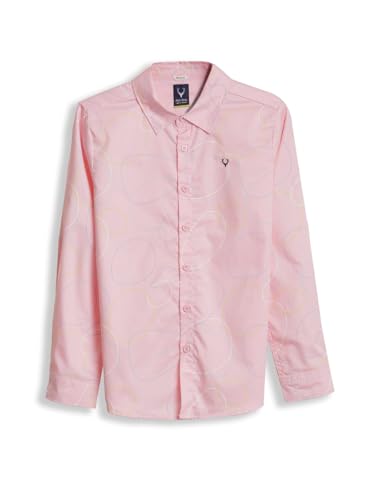 Boys Pink Print Casual Shirt
