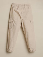 Allen Solly Boy's Slim Casual Pants (ABTFESLFF17988_Beige