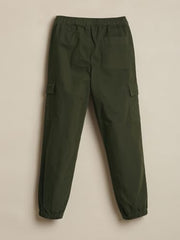 Allen Solly Boy's Slim Casual Pants (ABTFESLFO68663_Olive