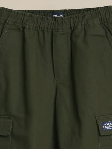 Allen Solly Boy's Slim Casual Pants (ABTFESLFO68663_Olive