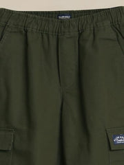 Allen Solly Boy's Slim Casual Pants (ABTFESLFO68663_Olive