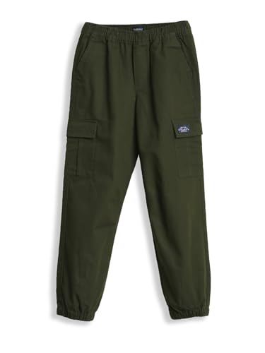Allen Solly Boy's Slim Casual Pants (ABTFESLFO68663_Olive