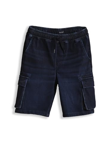 Boys Navy Solid Shorts