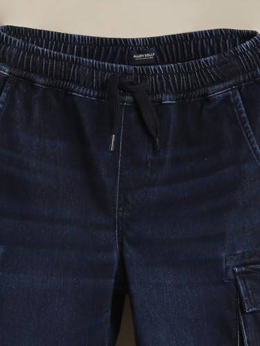 Boys Navy Solid Shorts