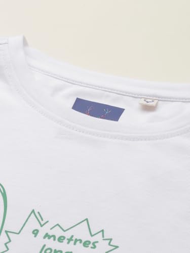Boys White Graphic Print Crew Neck T-Shirt