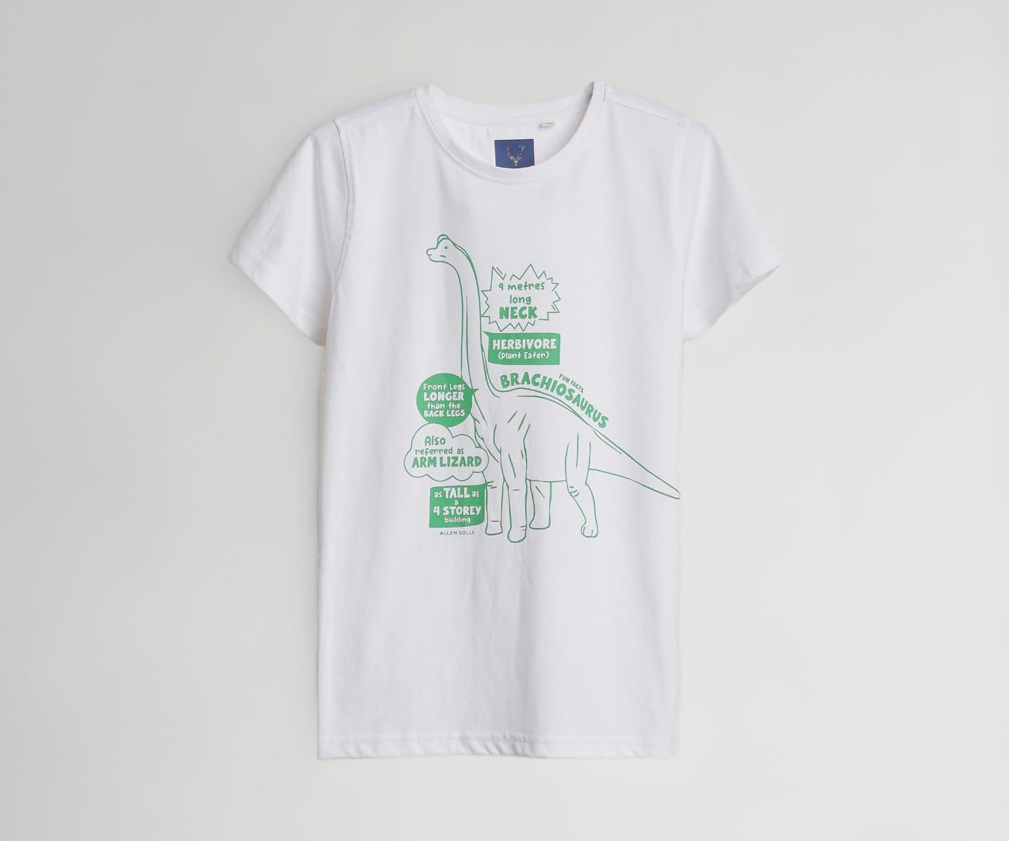Boys White Graphic Print Crew Neck T-Shirt