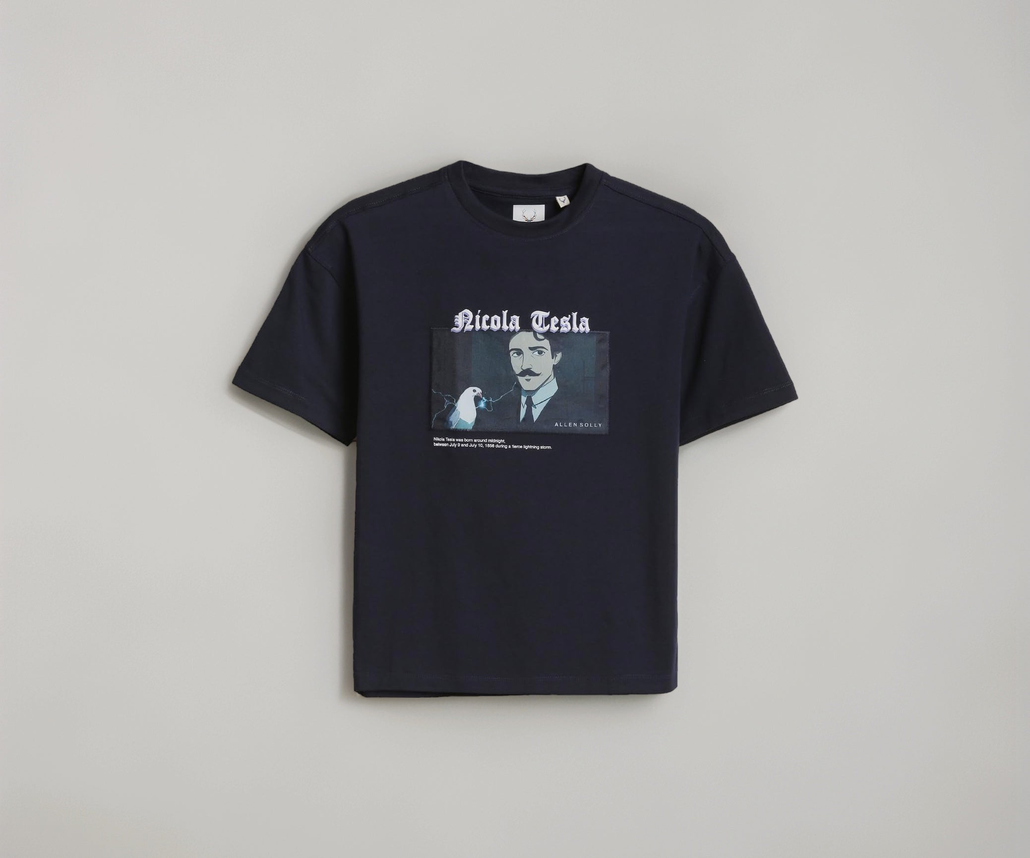 Boys Navy Graphic Print Crew Neck T-Shirt