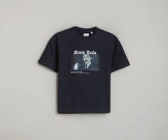 Boys Navy Graphic Print Crew Neck T-Shirt