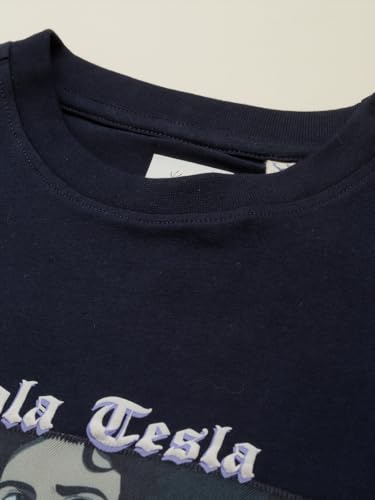 Boys Navy Graphic Print Crew Neck T-Shirt