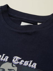 Boys Navy Graphic Print Crew Neck T-Shirt