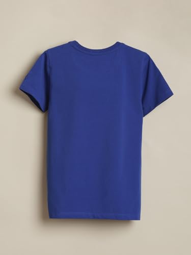 Boys Blue Graphic Print Crew Neck T-Shirt