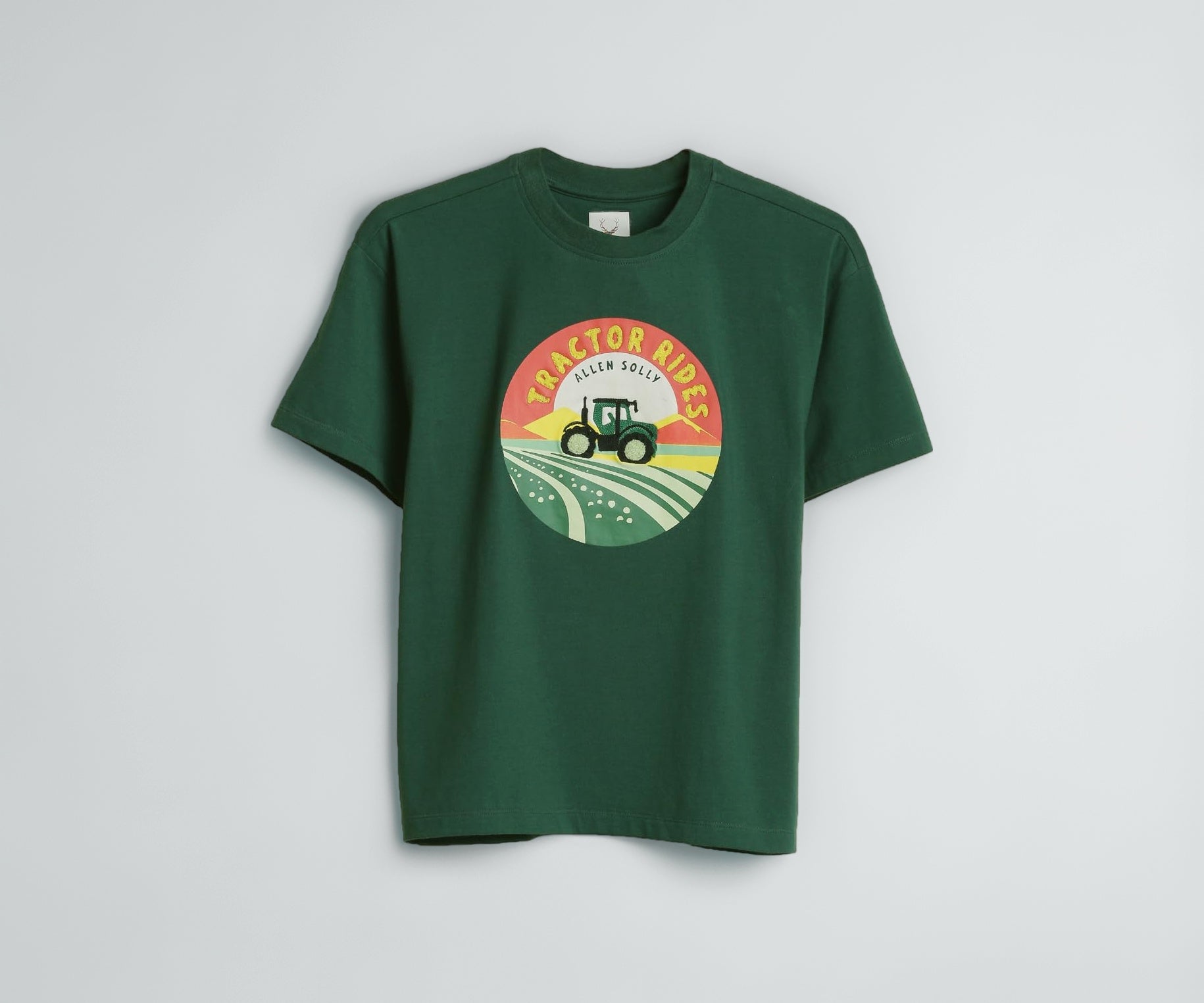 Boys Green Graphic Print Crew Neck T-Shirt
