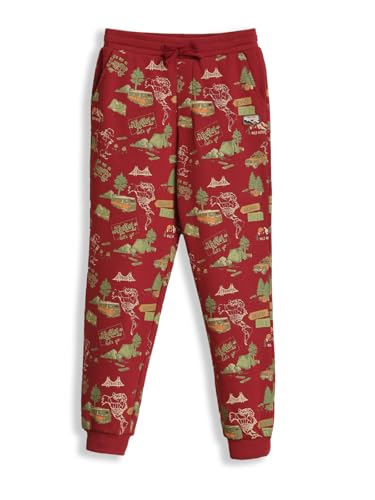Allen Solly Boys Red Print Track Pants