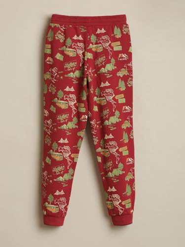 Allen Solly Boys Red Print Track Pants