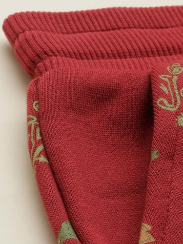 Allen Solly Boys Red Print Track Pants
