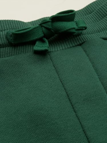 Boys Green Solid Track Pants