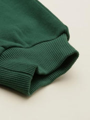 Boys Green Solid Track Pants