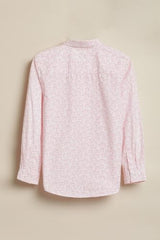 Boys Pink Print Casual Shirt