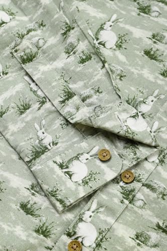 Boys Green Print Casual Shirt