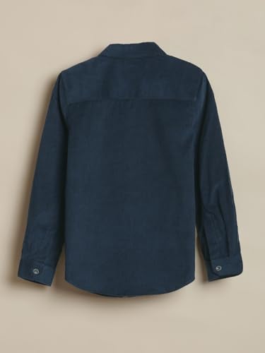 Allen Solly Boys Navy Textured Casual Shirt