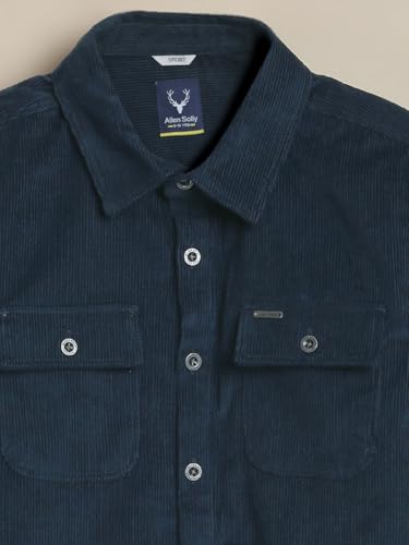 Allen Solly Boys Navy Textured Casual Shirt