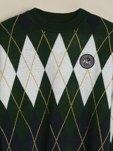 Allen Solly Boys Green Print Sweater