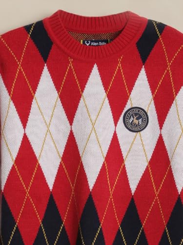 Allen Solly Boys Red Print Sweater