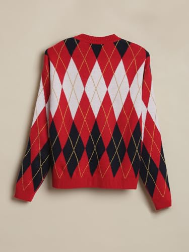 Allen Solly Boys Red Print Sweater