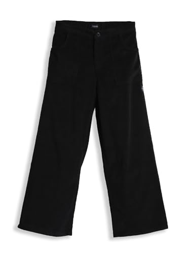 Boys Black Solid Trousers