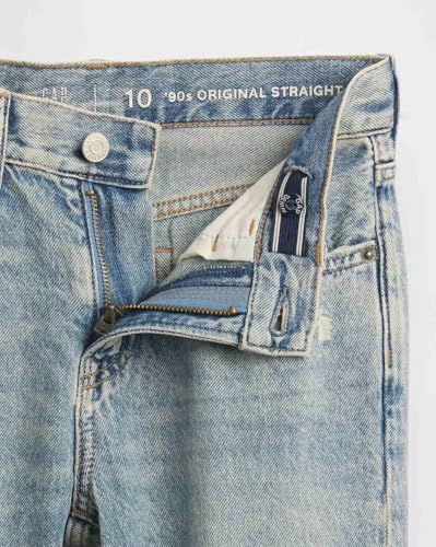 Boys' Mid Wash Straigh Fit Jeans, Light Blue, 8Y