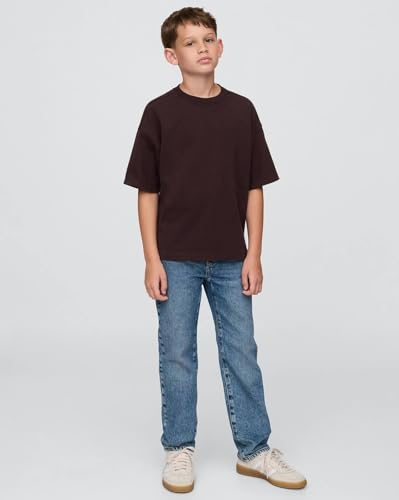 Boys' Mid Rise Faded Jeans, Medium Blue, 10Y