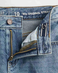 Boys' Mid Rise Faded Jeans, Medium Blue, 10Y