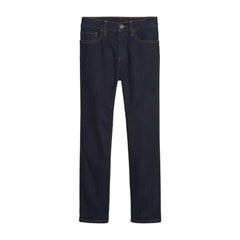 Boys Heavy-Wash Straight-Fit Jeans, Dark Blue, 10Y