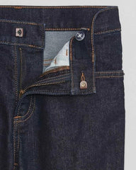 Boys Heavy-Wash Straight-Fit Jeans, Dark Blue, 10Y