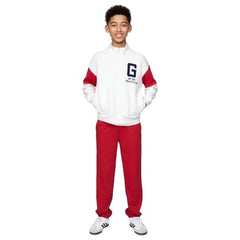 Boys' Logo Relaxed Fit Joggers, Red, L