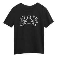 Boy's Graphic Printed Half Sleeve Round Neck Relaxed fit T-Shirt,Black,2Y