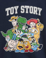 Boys' Graphic Print Toy Story Crew Neck T-Shirt, Navy, 2Y