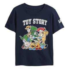 Boys' Graphic Print Toy Story Crew Neck T-Shirt, Navy, 2Y