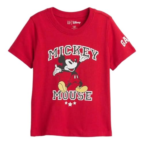 Boy's Graphic Printed Half Sleeve Round Neck Relaxed fit T-Shirt,Red,2Y
