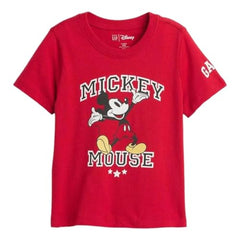 Boy's Graphic Printed Half Sleeve Round Neck Relaxed fit T-Shirt,Red,2Y
