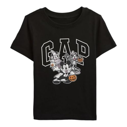 Boy's Graphic Printed Half Sleeve Round Neck Relaxed fit T-Shirt,Black,3Y