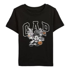 Boy's Graphic Printed Half Sleeve Round Neck Relaxed fit T-Shirt,Black,3Y