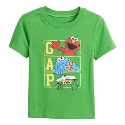 Boy's Graphic Printed Half Sleeve Round Neck Relaxed fit T-Shirt,Green,4Y